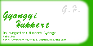 gyongyi huppert business card