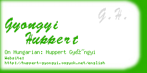 gyongyi huppert business card